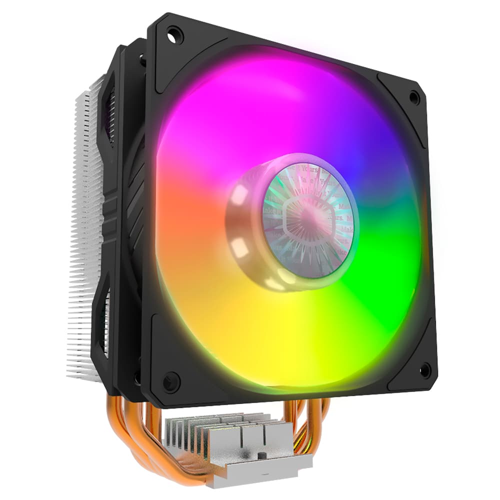 AIR COOLER CPU COOLER MASTER HYPER 212 SPECTRUM V3 RR-S4NA-17PA-R1, RGB, 120MM, INTEL 115X/1200/1700/1851, AMD AM4/AM5, PRETO