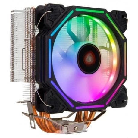 AIR COOLER CPU SATE CC-80 ARGB, 120MM, INTEL 115X/1200/1366, AMD AM2/AM3/AM4/FM2/FM1, PRETO