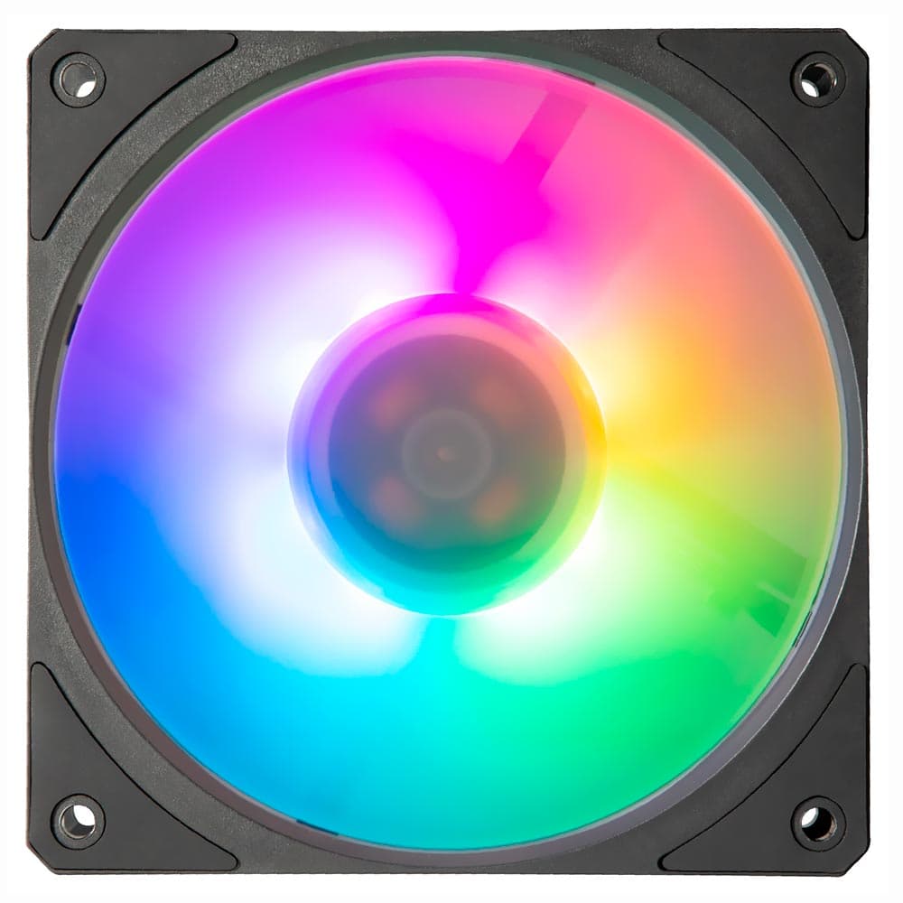 COOLER FAN DE GABINETE COOLER MASTER MOBIUS 120P ARGB BLACK EDITION MFZ-M2DN-24NP2-R1, 12 X 12, ARGB 3-PINOS/PWM 4-PINOS, 120MM, PRETO