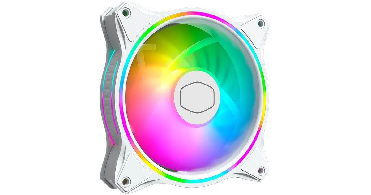 COOLER FAN DE GABINETE COOLER MASTER MASTERFAN MF120 HALO WHITE EDITION MFL-B2DW-18NPA-R1, 12 X 12, ARGB 3-PINOS/PWM 4-PINOS, 120MM, BRANCO