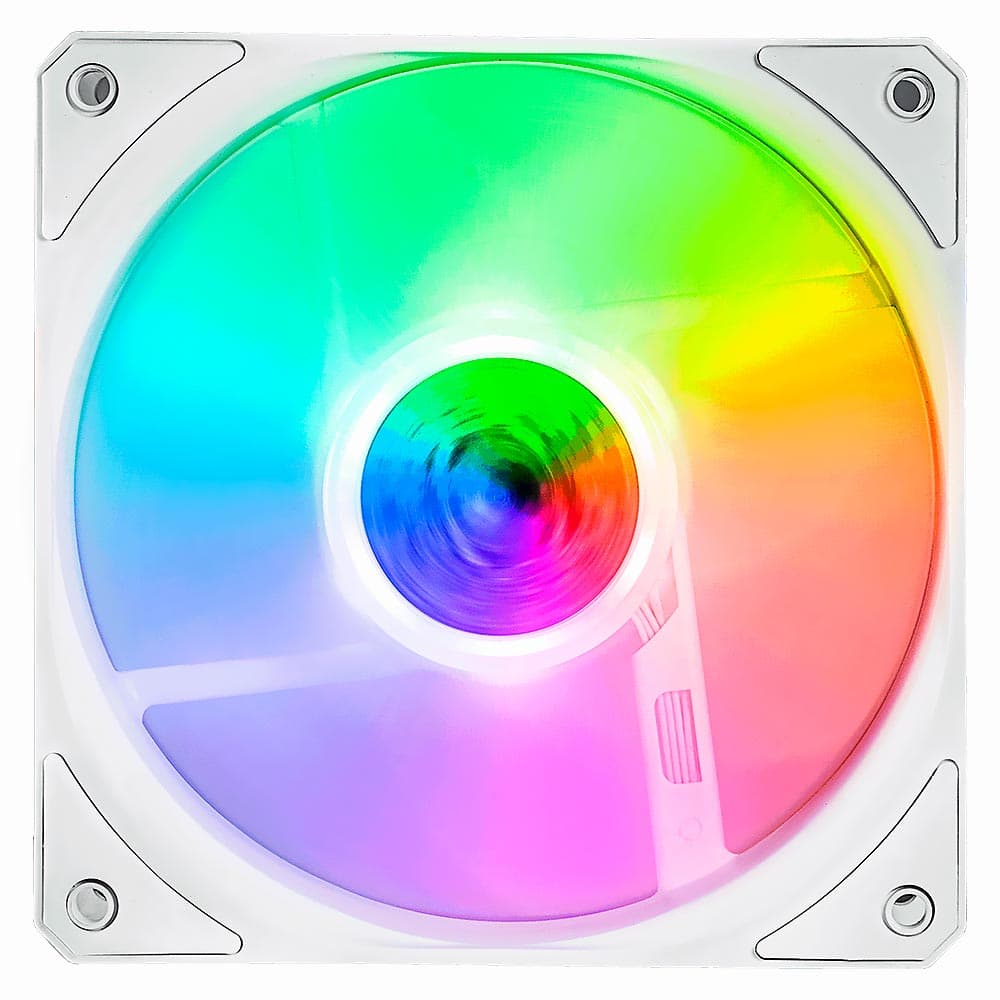 COOLER FAN DE GABINETE COOLER MASTER SICKLEFLOW 120 ARGB, 12X12, 3-PINOS/PWM 4-PINOS, 120MM, MFX-B2DW-18NPA-R1, BRANCO