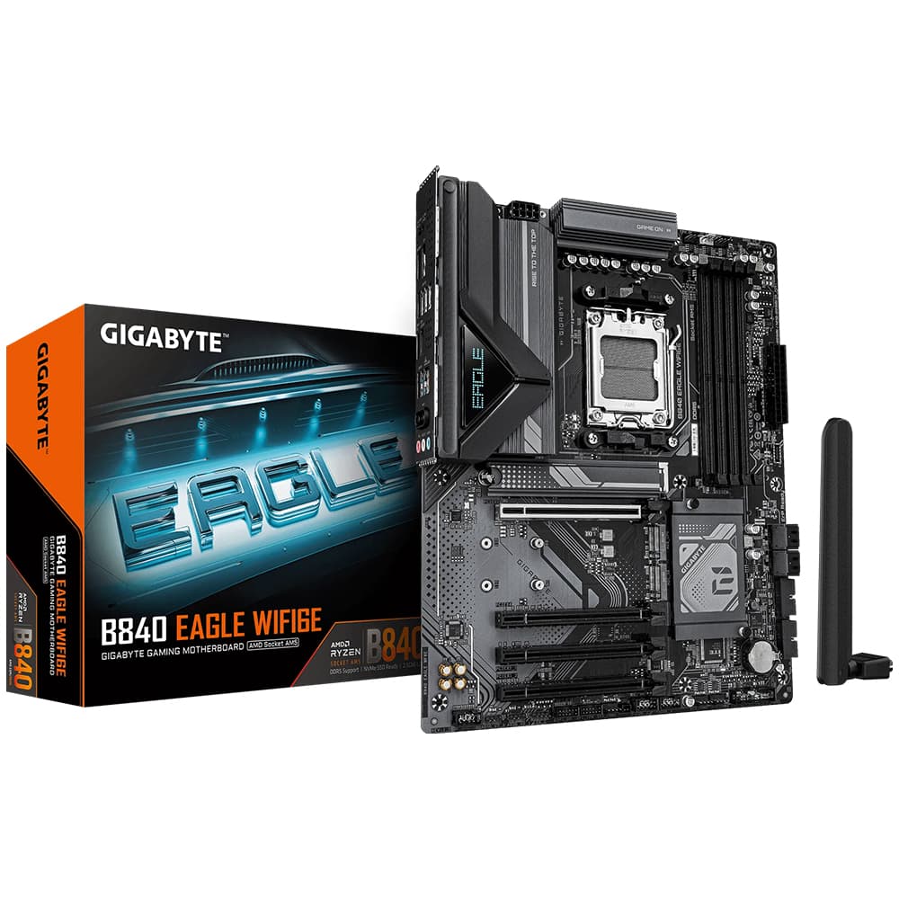 PLACA MÃE GIGABYTE B840 EAGLE WI-FI6E SOCKET AM5 / DDR5