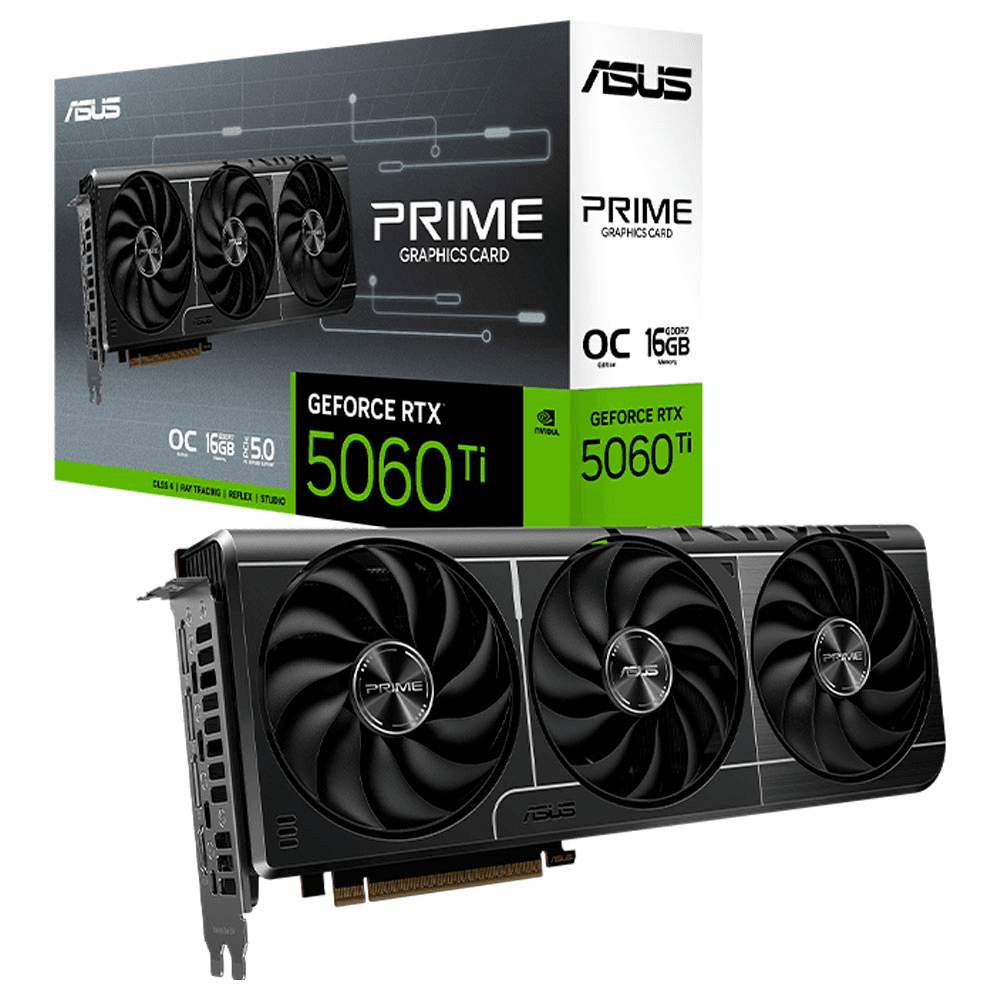 PLACA DE VIDEO ASUS GEFORCE RTX 5060 TI OC PRIME 16GB GDDR7 128BITS 90YV0MH2-M0NA00