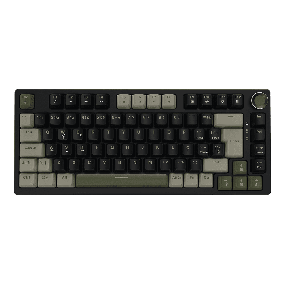 TECLADO MECANICO 75% PCYES ARKEUM - CAMMO EDITION - SWITCH BLUE - AKCM75BBR